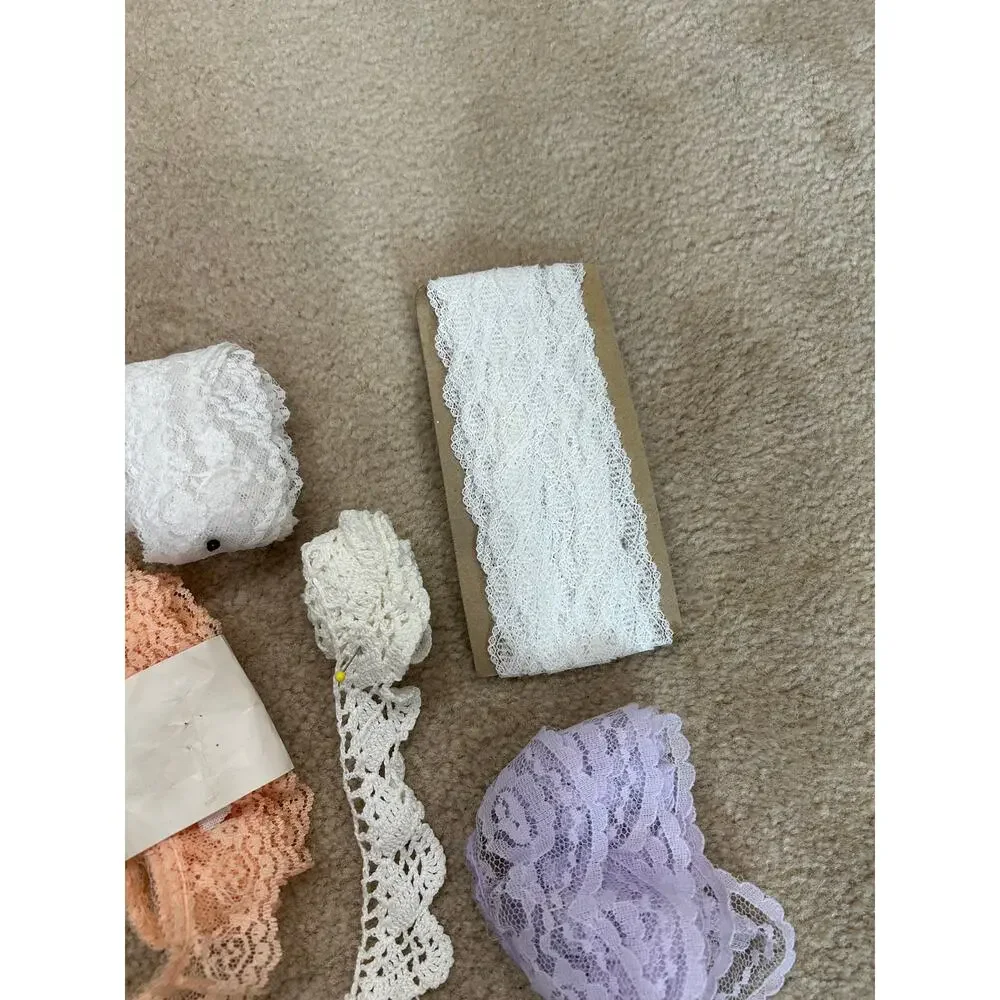 Trim lace vintage assortment various widths and floral patterns